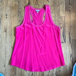 Joie L Hot Pink Tank 100% Silk